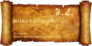Wolko László névjegykártya